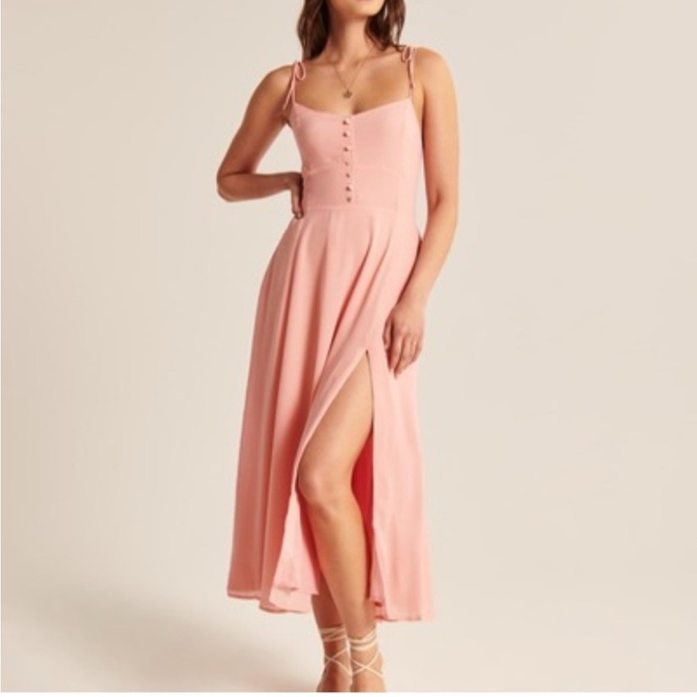 Abercrombie & Fitch Pink Midi Dress